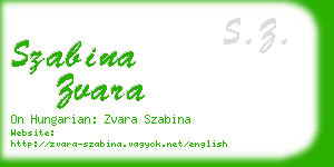 szabina zvara business card